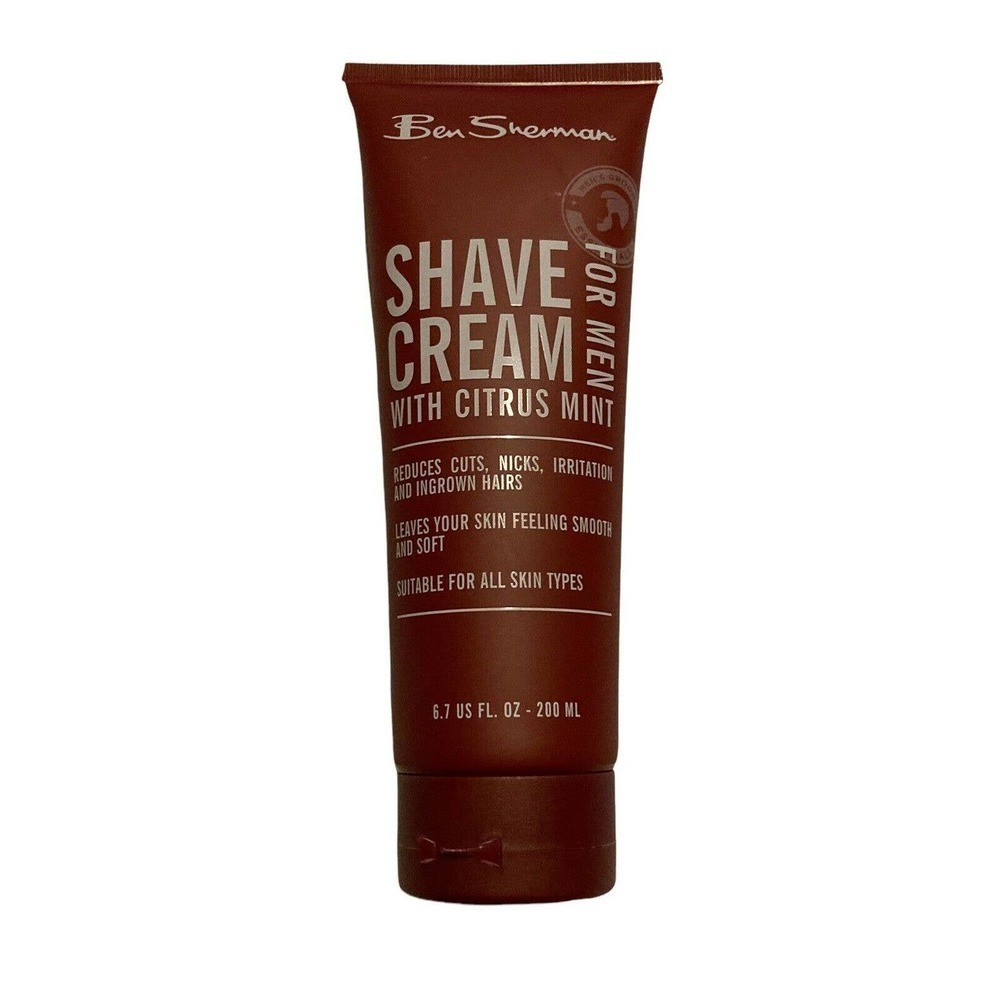 Ben Sherman Shave Cream for Men With Citrus Mint - Reduce Irritation, Cuts NEW